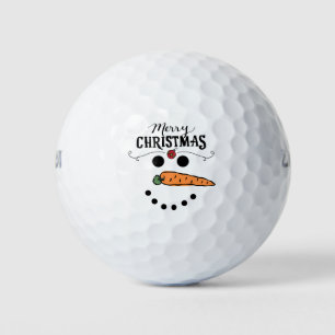 Golf Merry Christmas with Snowman Funny  Balls