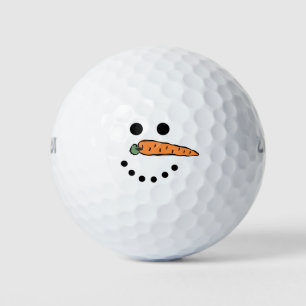 Golf Merry Christmas with Snowman Funny Golf Balls