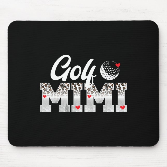 Golf Mimi Leopard Golfer Mimi Of A Golf Player Mim Mouse Pad (Front)