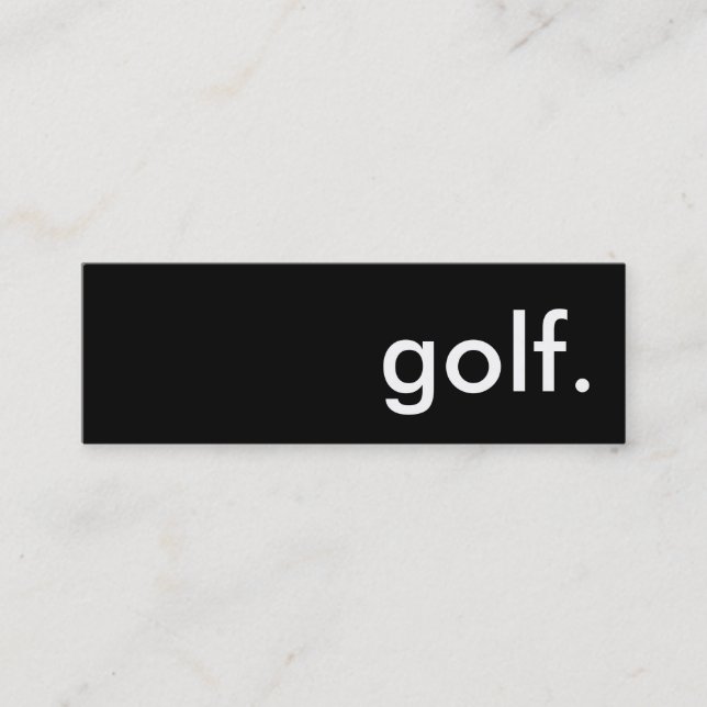 golf. mini business card (Front)