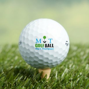 Golf Modern Ball Name & Initials