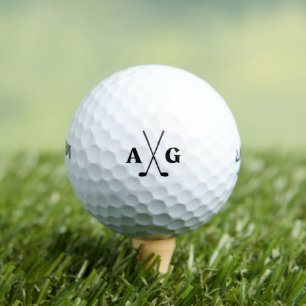 Golf modern typography initials monogram elegant  balls