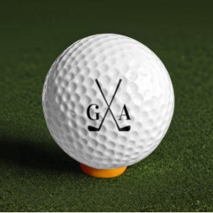 Golf modern typography initials monogram elegant balls