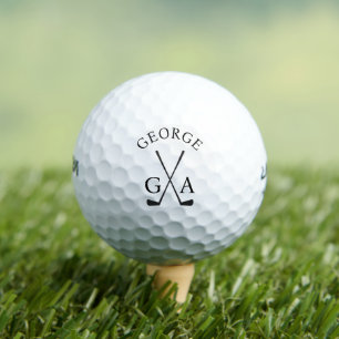 Golf modern typography initials monogram elegant balls