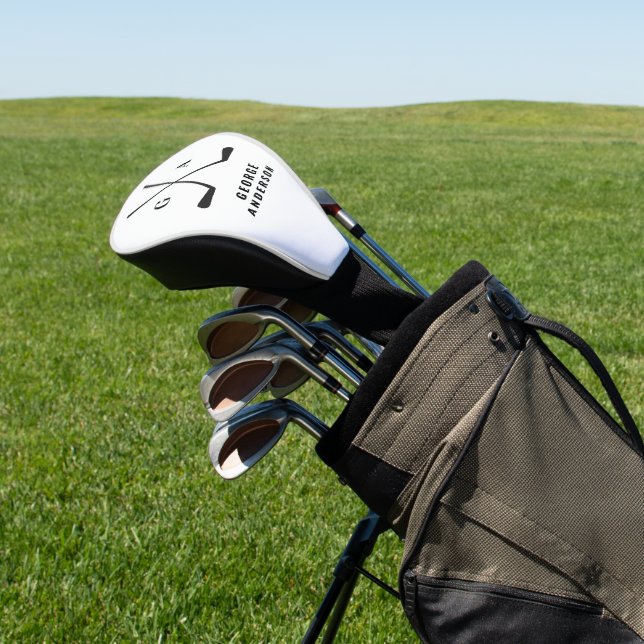 Golf modern typography initials monogram elegant g golf head cover (In Situ)