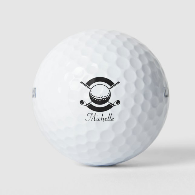 Golf modern typography initials monogram elegant  golf balls (Front)