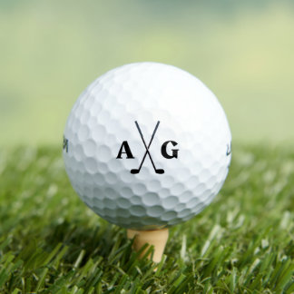 Golf modern typography initials monogram elegant  golf balls
