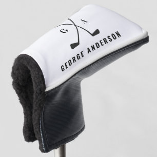 Golf modern typography initials monogram elegant head cover