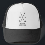 Golf modern typography initials monogram elegant   trucker hat<br><div class="desc">Golf modern typography initials monogram simple elegant design.</div>