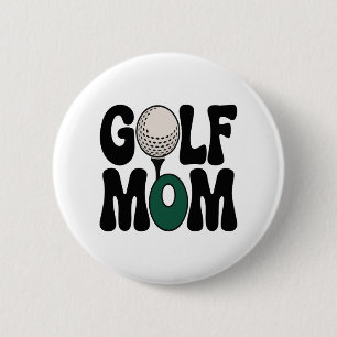 Golf Mom 6 Cm Round Badge