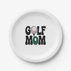 Golf Mom Paper Plate