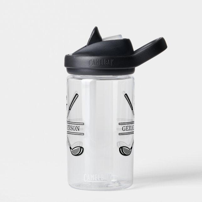 Golf Monogram Customised Elegant Design Water Bottle (Left)