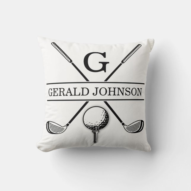 Golf Monogram Design Cushion (Front)
