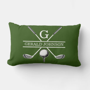 Golf Monogram Design Throw Pillow