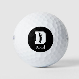 Golf Monogram Letter D Personalised Balls