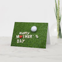 Golf Mother's Day gift for mother with golf ball 
