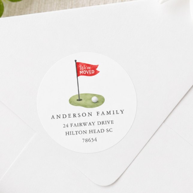 Golf Moving Address Sticker (Creator Uploaded)