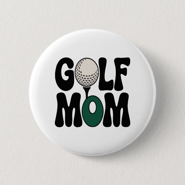 Golf Mum 6 Cm Round Badge (Front)