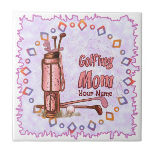Golf Mum Ceramic Tile