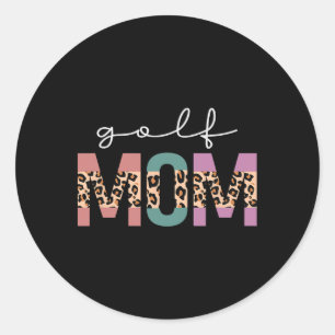 Golf Mum Golfer Golf Lovers Gift Golf Player Mum L Classic Round Sticker