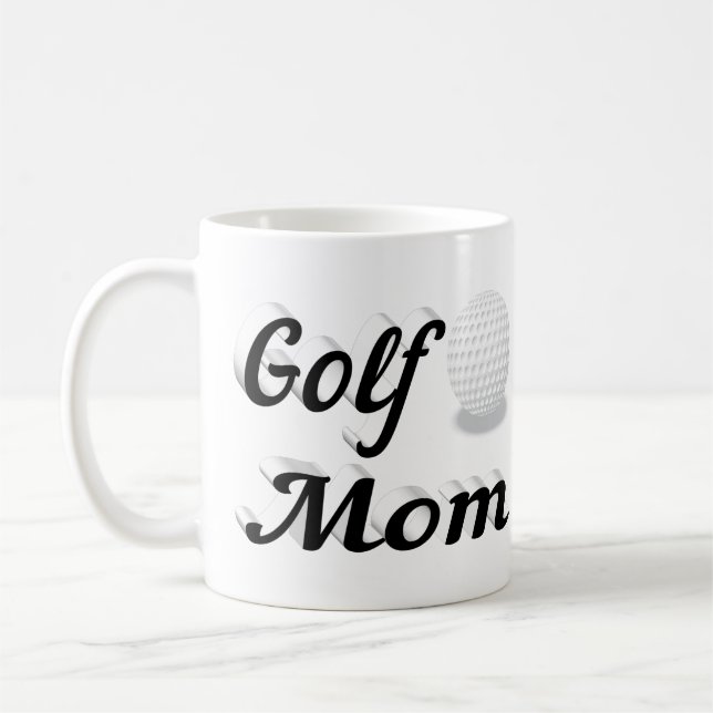 Golf Mum half text Coffee Mug (Left)