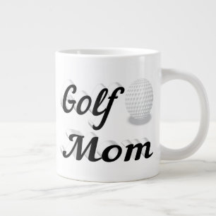 Golf Mum half text Giant Coffee Mug