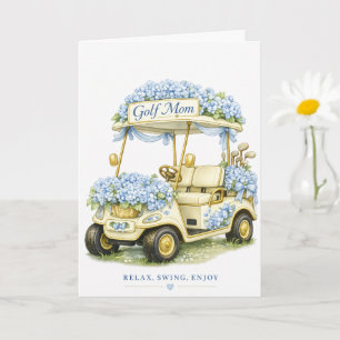 Golf Mum Humour Golf Cart Greeting Card