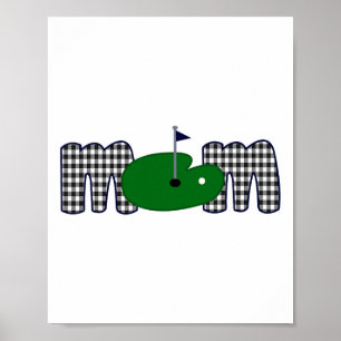 Golf Mum Life Birthday Family Matching Mama Mother Poster
