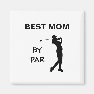 Golf Mummy Golfer Pun Mother's Day Best Mum By Par Magnet