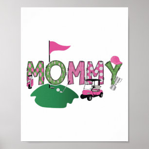 Golf Mummy Hole In One Golf 1st Birthday Party  Poster