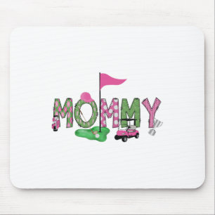 Golf Mummy Pink Hole In One Golf 1st Birthday Girl Mouse Pad