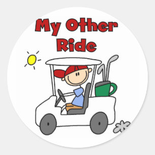 Golf My Other Ride Tshirts and Gifts Classic Round Sticker