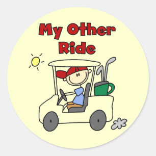 Golf My Other Ride Tshirts and Gifts Classic Round Sticker