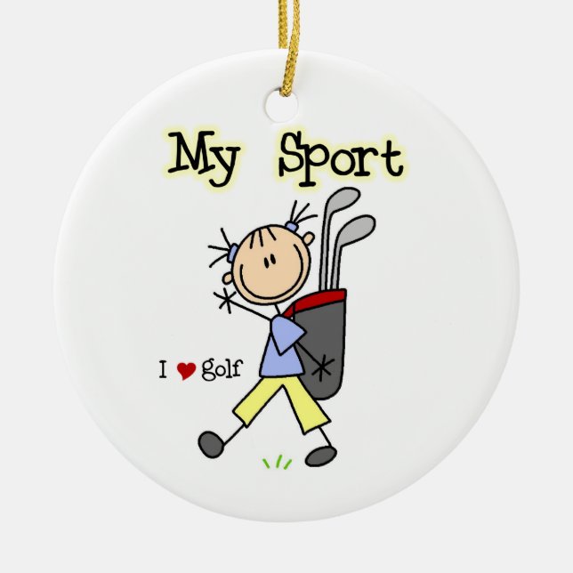 Golf My Sport Ceramic Ornament (Front)