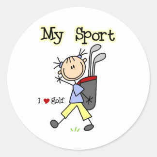 Golf My Sport Classic Round Sticker