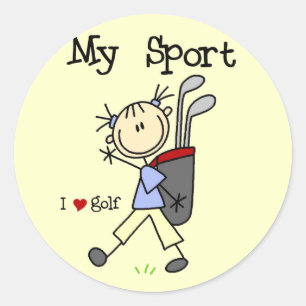 Golf My Sport T-shirts and Gifts Classic Round Sticker