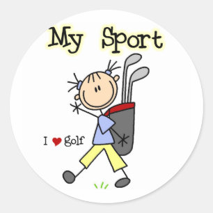 Golf My Sport T-shirts and Gifts Classic Round Sticker
