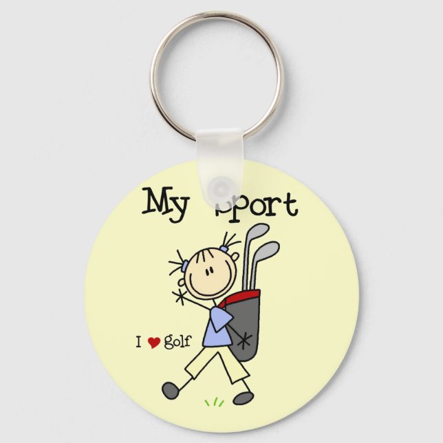 Golf My Sport T-shirts and Gifts Key Ring (Front)