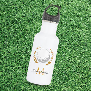 Golf Name & Initial Monogrammed Father Golfer Ball 532 Ml Water Bottle