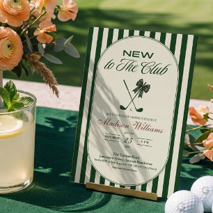 Golf "NEW TO THE CLUB" BABY Shower Invitation