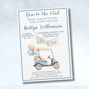 Golf New to the Club Baby Shower Invitation