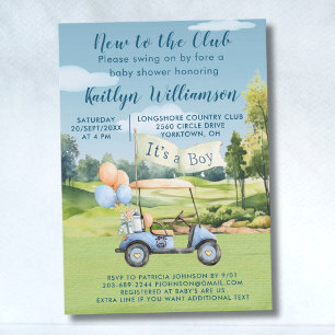 Golf New to the Club Baby Shower Invitation