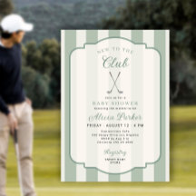 Golf new to the club gender neutral baby shower