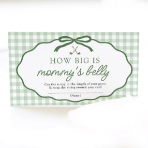 Golf New to the Club How Big is Mummy's Belly Game Enclosure Card