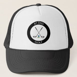 GOLF Number One Dad, Cool Golf Trucker Hat