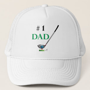 GOLF Number One Dad, Cool Golf Trucker Hat