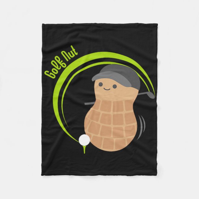 Golf Nut Funny Golf  Fleece Blanket (Front)