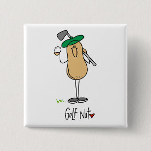 Golf Nut T-shirts and Gifts 15 Cm Square Badge