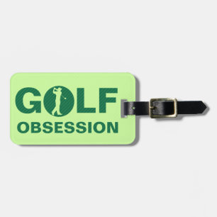 Golf Obsession Green Khaki Personalised Bag Tag