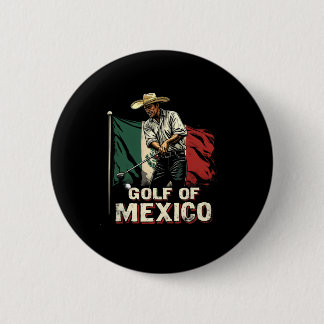 Golf Of Mexico Funny Golfer Pun Patriotic Mexican  6 Cm Round Badge